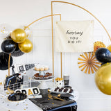 Congrats Grad Black Paper Party Cup