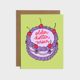 Older Hotter Wiser Birthday Card