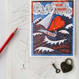 Your Heart is Safe With Me Letterpress Encouragement Card