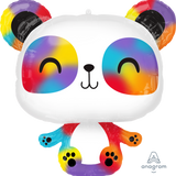24" Rainbow Panda Balloon