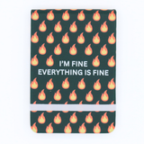 Leatherette Pocket Journal I'm Fine Everything is Fine