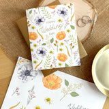 Foil Stamped Flower Wedding Card