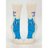 Blue Q Women's Crew Socks 'Cuddle Me Bitch'