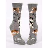 Blue Q Women's Crew Sock 'People I Love: 1. Cats'