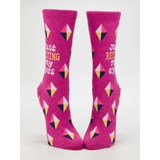 Blue Q Women's Crew Socks 'Just Resting My Eyes'