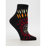 Blue Q Women's Ankle Socks 'Bitch I Am Overwhelmed'