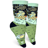 Groovy Things Co. Women's Crew Socks 'Watching the Fuckery Unfold'