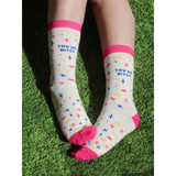 Groovy Things Co. Women's Crew Socks 'Try Me Bitch'