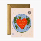 Rifle Paper Co. Love/Anniversary Card - World a Better Place