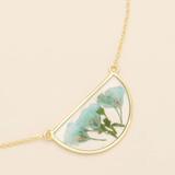 Scout Curated Wears Pressed Flower Necklace  -  Blue Baby's Breath
