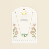 Scout Curated Wears Pressed Flower Necklace  -  Blue Baby's Breath