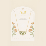 Scout Curated Wears Pressed Flower Necklace  -  Green Peppergrass