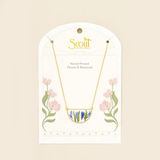 Scout Curated Wears Pressed Flower Necklace  -  Purple Cornflower