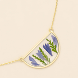 Scout Curated Wears Pressed Flower Necklace  -  Purple Cornflower