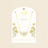Scout Curated Wears Pressed Flower Necklace  -  White Lace Flower