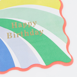 Meri Meri Rainbow Swirl Happy Birthday Napkins