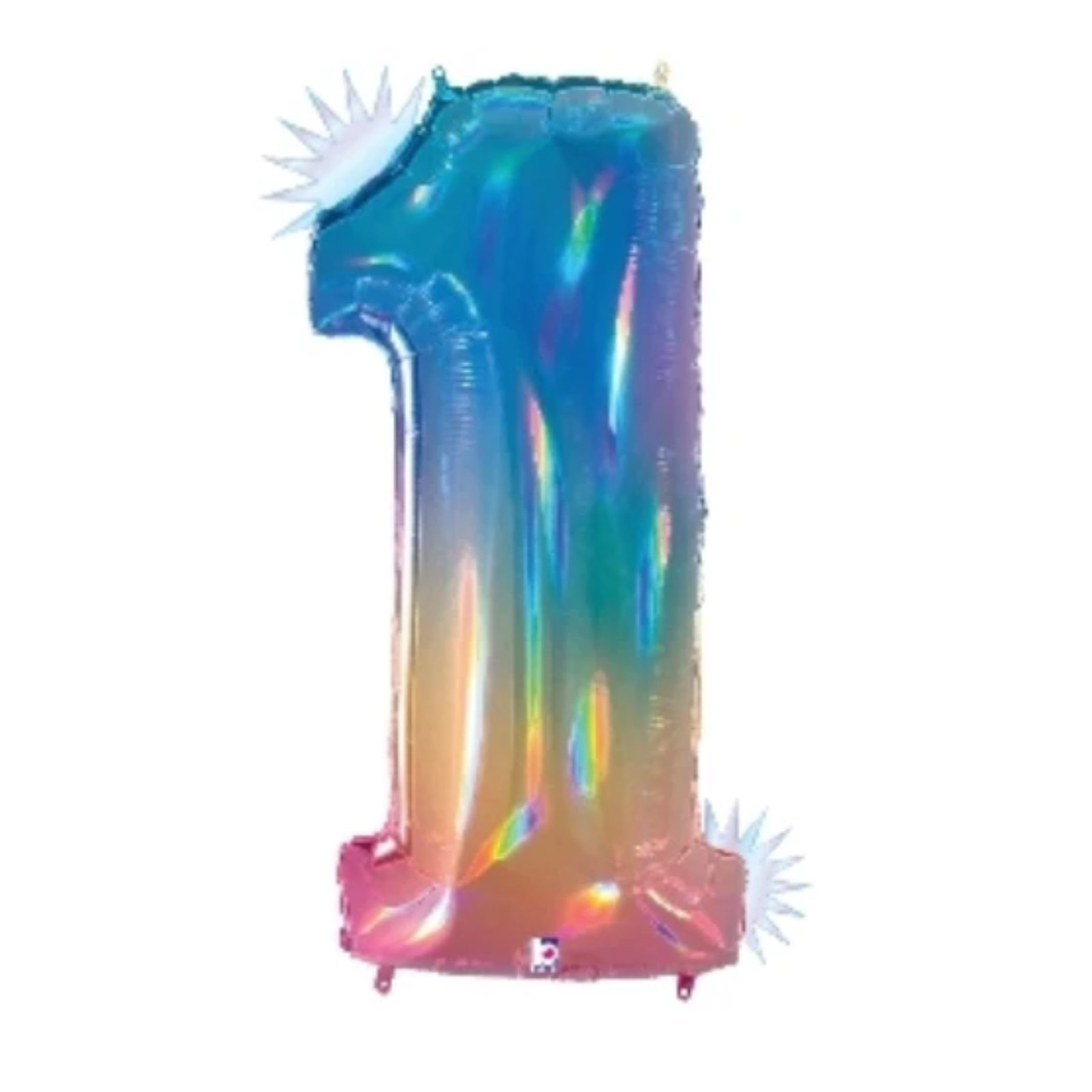 34" Number Balloon Opal Rainbow -