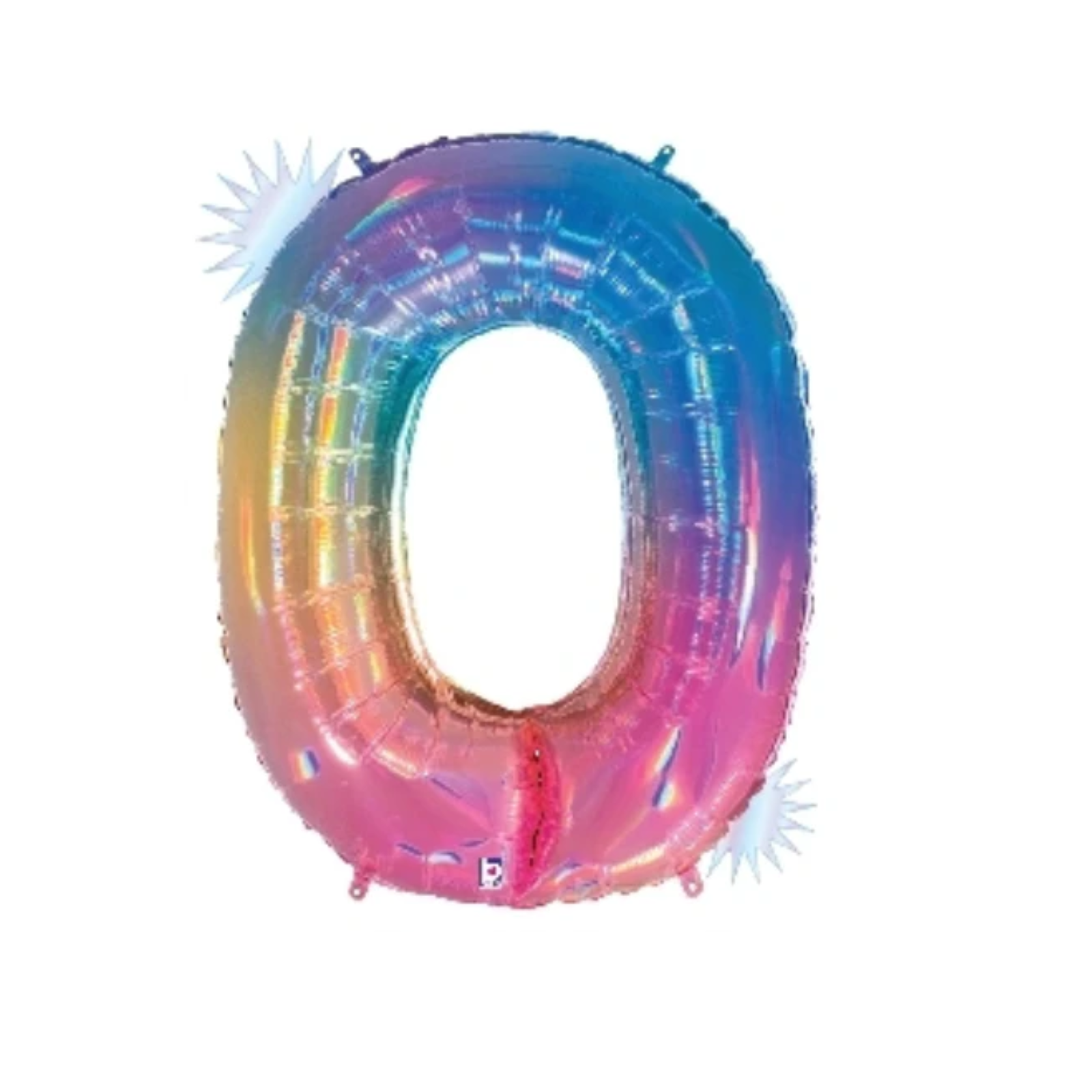 34" Number Balloon Opal Rainbow -