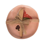 Transpac Mushroom Plate w/ Wood Spreader