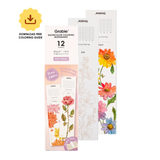 Grabie Watercoloring Bookmarks - Flowers of the Month