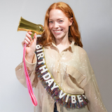 Packed Party Birthday Vibes Tinsel & Glitter Sash