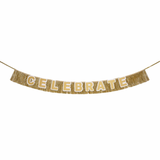 Packed Party Customizable Gold Fringe Reusable Party Banner