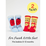 Blue Q Baby Socks Set of 2 Pairs - Chunk / Run This Town