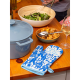 Blue Q Oven Mitt Party in Kitchen