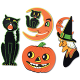 Vintage Halloween Cutouts - 4 Pieces