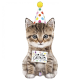 36" Cue The Catfetti Foil Balloon