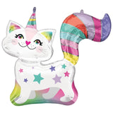 31" Rainbow Caticorn Foil Balloon