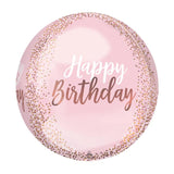 16" Pink Orbz Birthday Balloon
