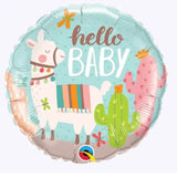 18" Hello Baby Llama Foil Balloon