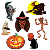 Vintage Halloween 7pc Classic Cutouts