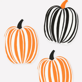 Meri Meri Striped Pumpkin Plates