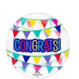 16" Clear Congrats & Pennant Banner Balloon