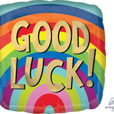 17" Good Luck Rainbow Foil Balloon