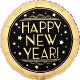 18" Vintage Satin Happy New Year Foil Balloon