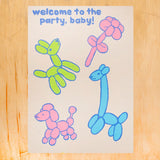Alphabet Studios Animal Balloons - Baby Card