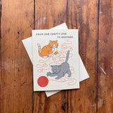 Friendship/Encouragement Card - Crafty Diva Kitten