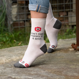 Blue Q Women's Crew Socks 'Don't Make Mommy Be a Bitch'