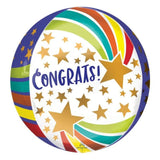 16" Congrats Stars Orbz Balloon