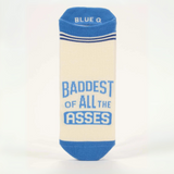 Blue Q Sneaker Socks 'Baddest of All the Asses'