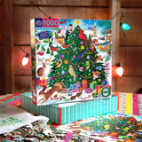 EeBoo 1000 Piece Puzzle Christmas Songbirds