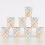 Meri Meri Plaid Pattern Cups
