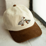 Stay Home Club Embroidered Hat Fowl: Two-Tone Corduroy