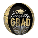 16" Congrats Grad Stripes & Stars Orz Balloon