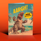 Godzilla Beach Party - Birthday Card