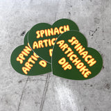 Heart Shaped Sticker - 'Spinach Artichoke Dip'