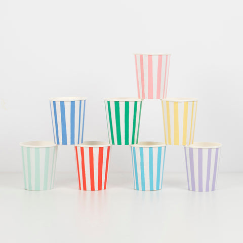 Meri Meri Mixed Stripe Cups